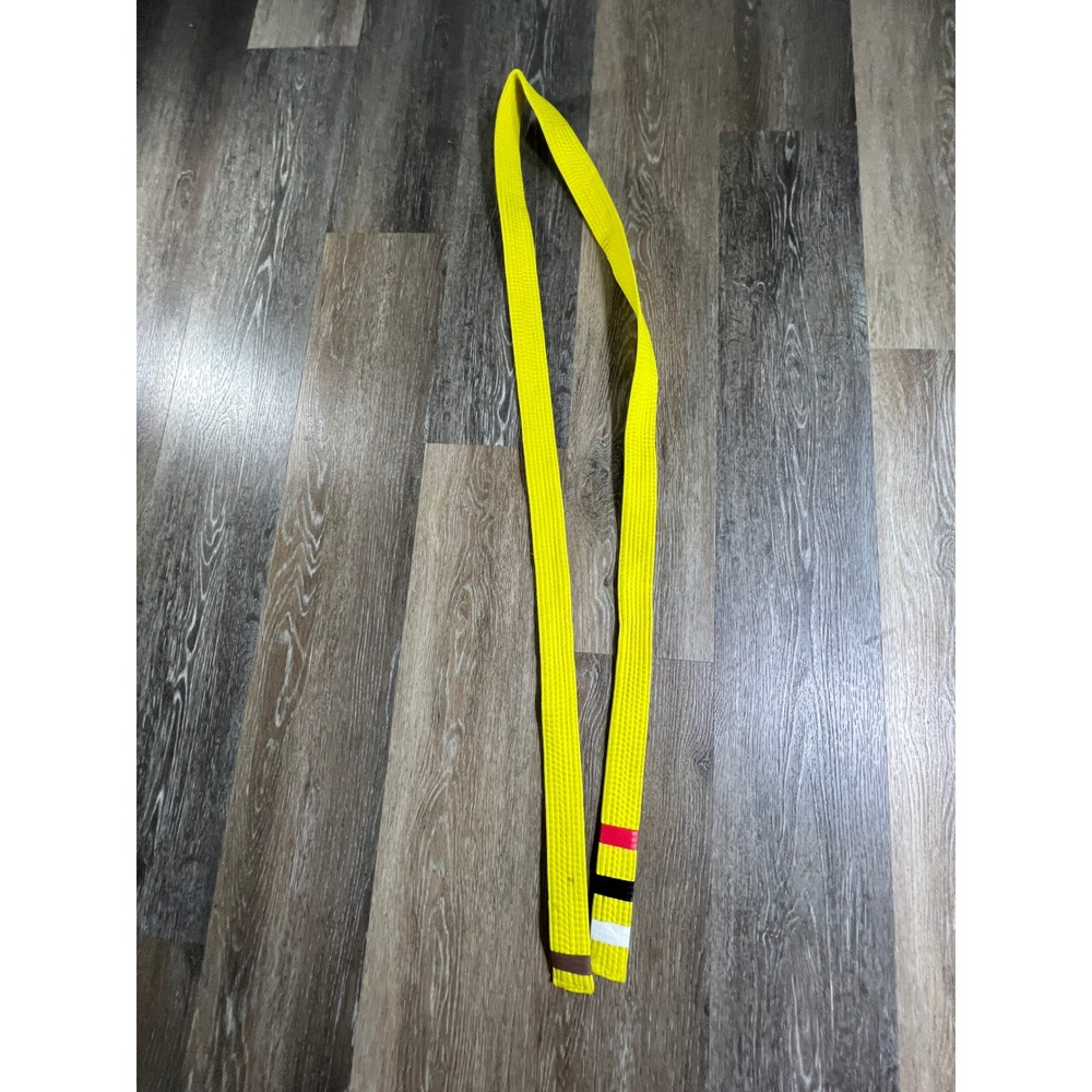 Unbranded Martial Arts Belt Unisex One Size Yellow Rank Stripes Karate Taekwondo